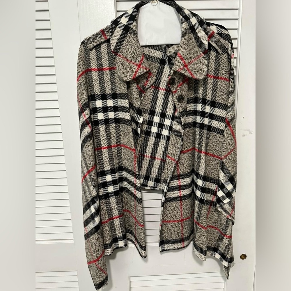 Plaid Poncho, M/L